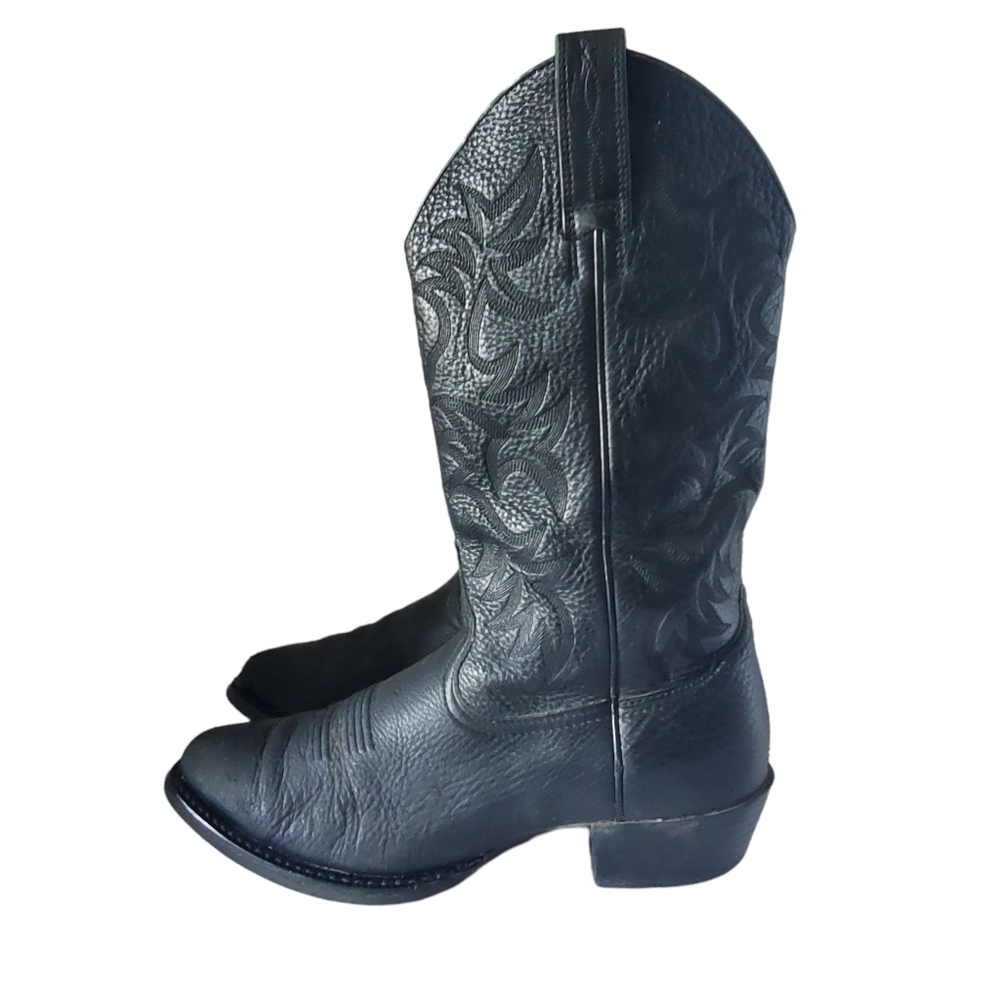 Ariat Heritage R Toe Black Leather Western Cowboy Boots 10002218 Size 8D